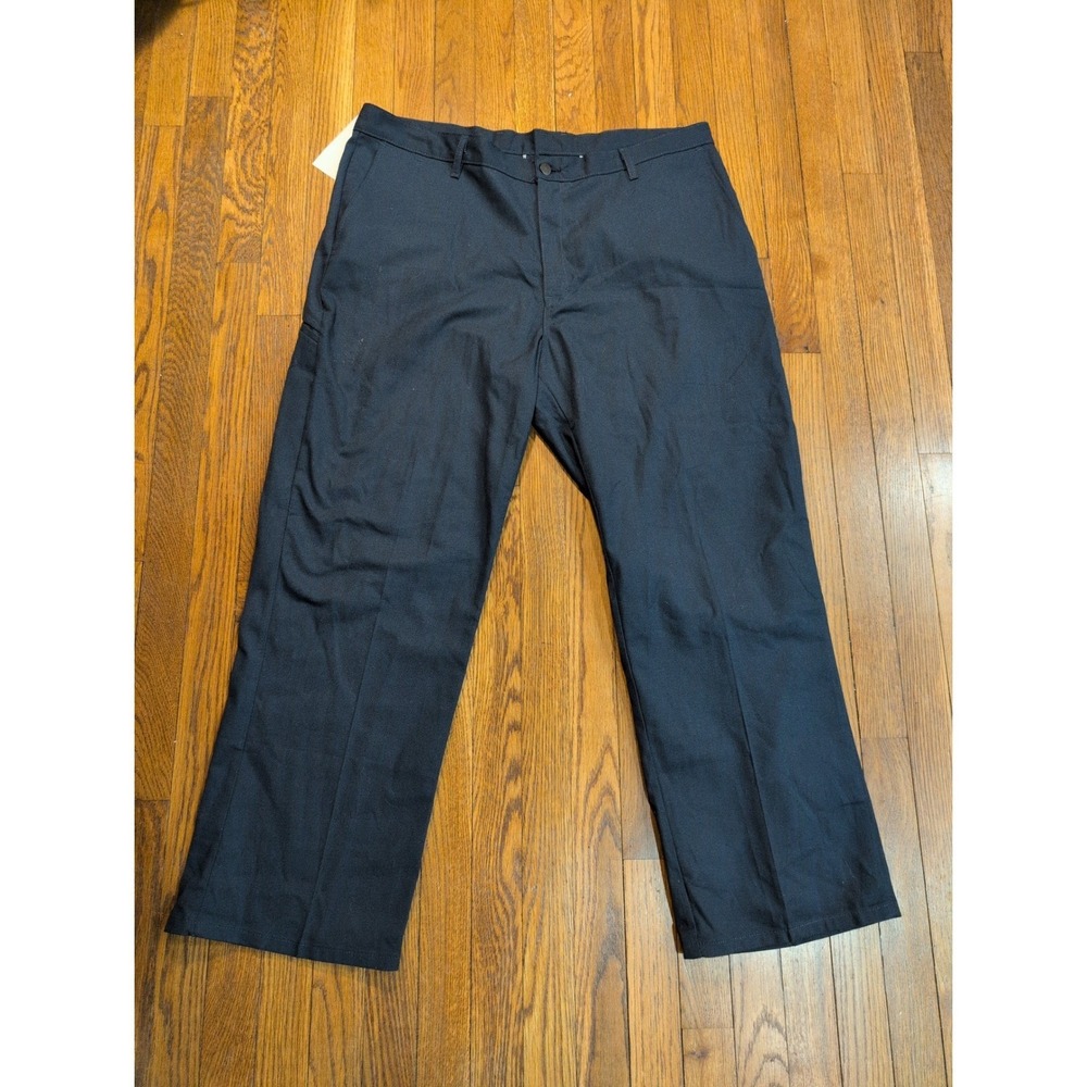Dickies Navy Blue Relaxed Fit Straight Leg Flat Front‎ Flex Pants 40x30 Mens